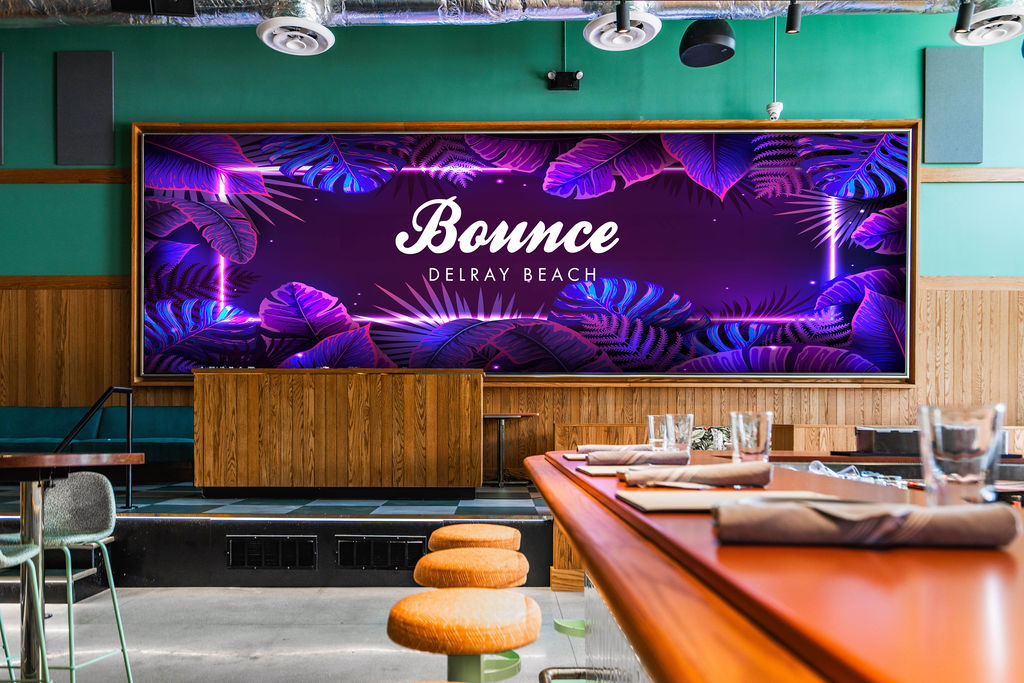 inside view of counter at Bounce Sporting Club, Florida