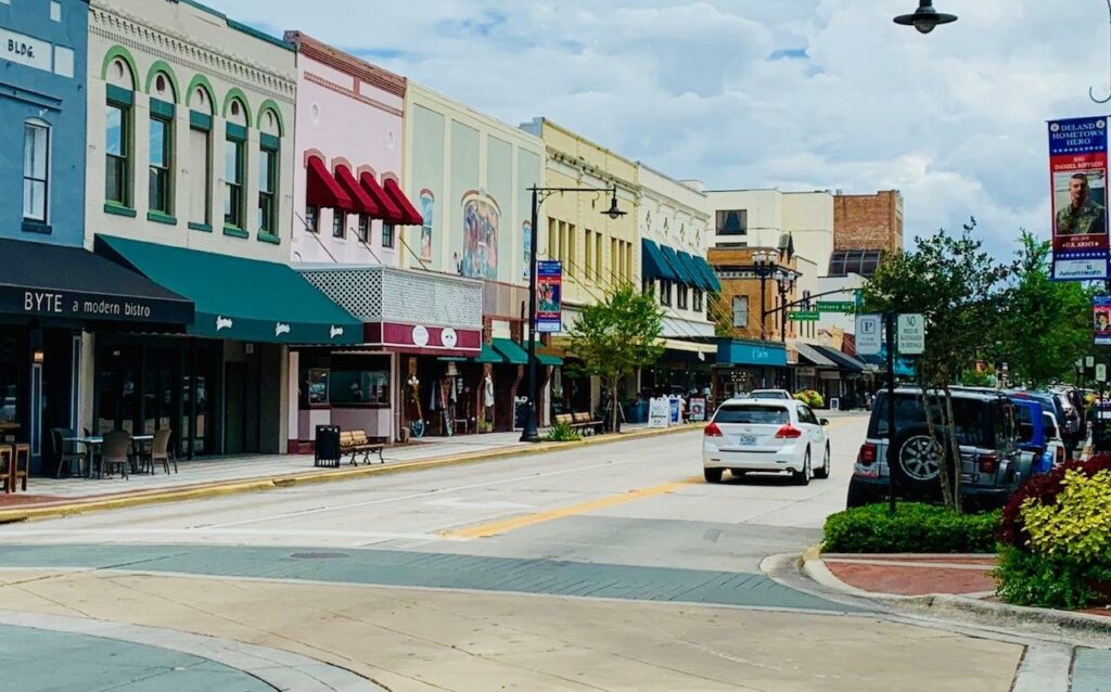 main street buildings in deland, fl