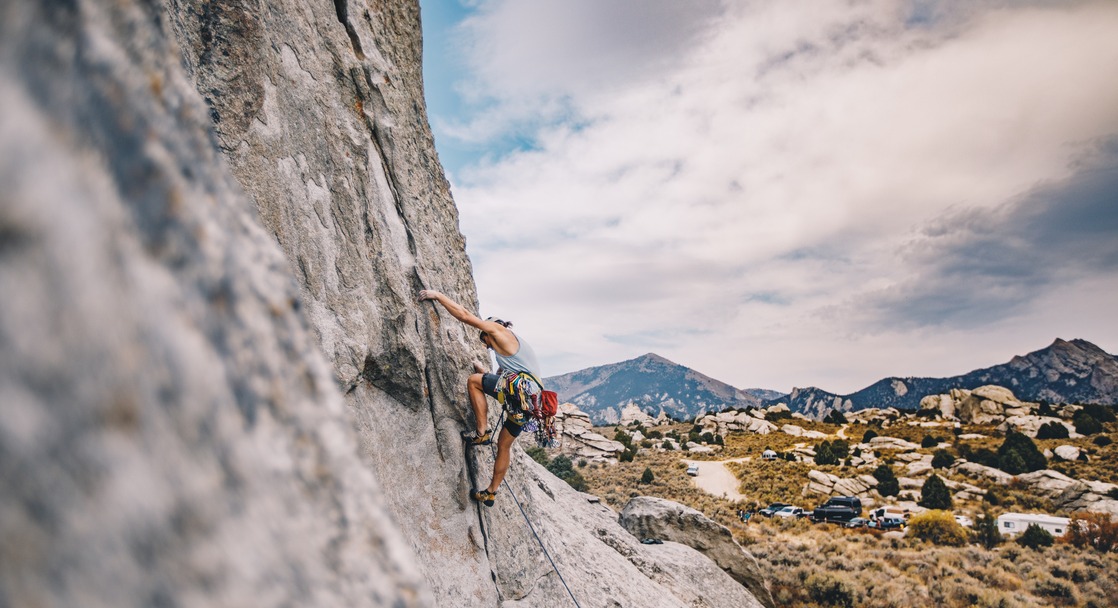 rock mountain climbing during day in idaho