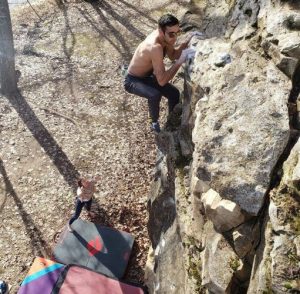 Rock climbing at Muscatatuck Park