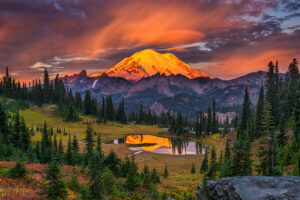 Mt. Rainier sunset