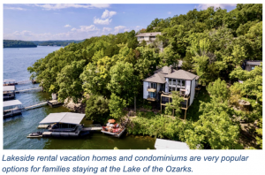 Some lake side rental homes and condos 