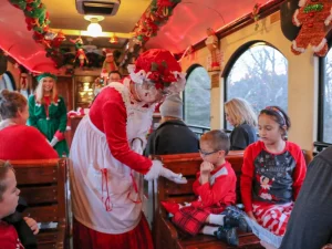 Inside Santa's North Pole Express in Grapevine Texas