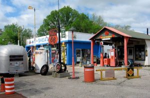 Outside view of Shea's Gas Station