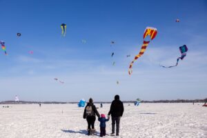 Flying kites