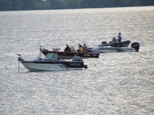 Fishing on the lake in Clear Lake Iowa