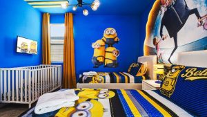 Minion themed bedroom in a vacation rental home 