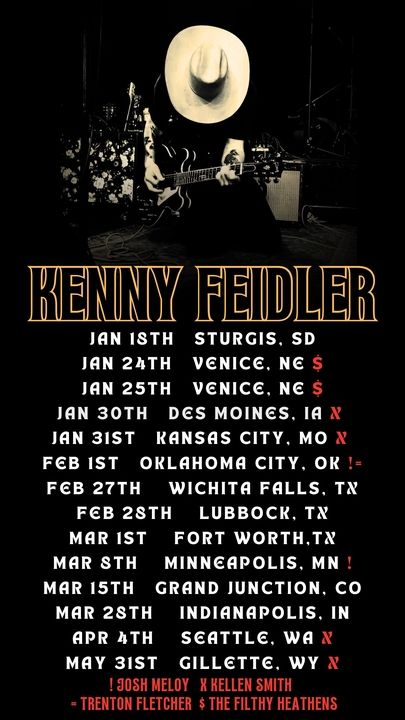 Kenny Fielder tour dates