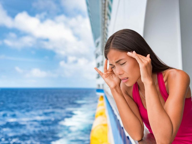 Someone with motion sickness
