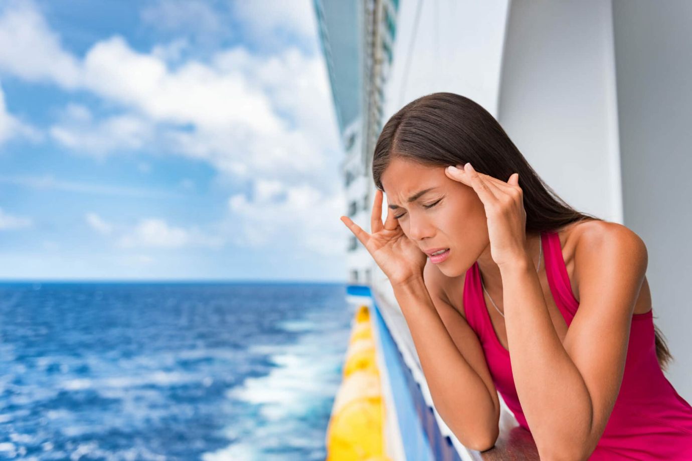 Someone with motion sickness