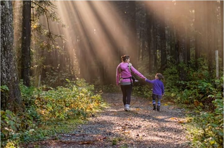 People walking on a trail