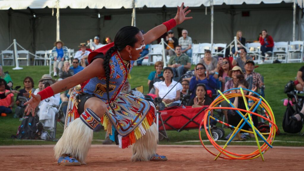 Native hoop dancing