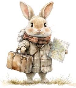 Bunny traveling