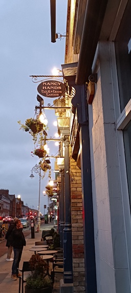 Street scene with Street lights in Dublin