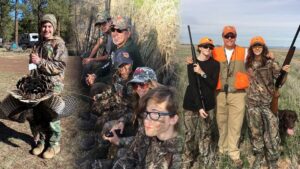 Hunters wearing different hunting gear