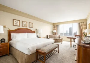 Inside guest room at Conrad Indianapolis