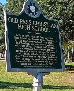 Sign from Old Pass Christian school