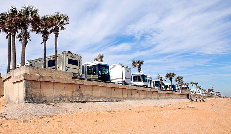 Several RV's Camping