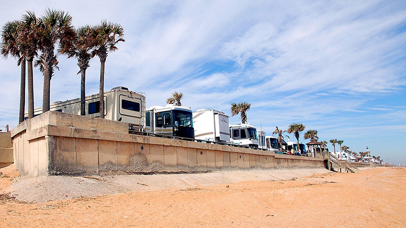 Several RV's Camping