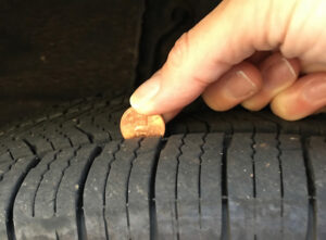 Checking tire tread