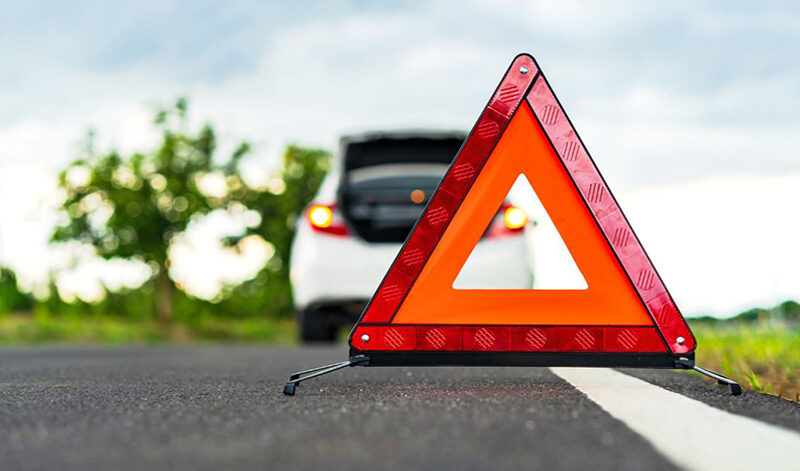 Triangle road sign
