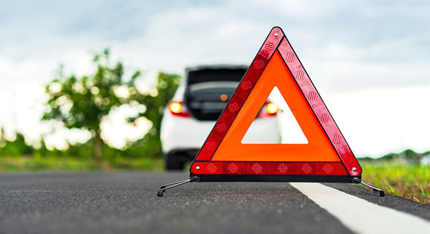 Triangle road sign