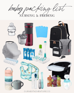 Baby traveling packing list