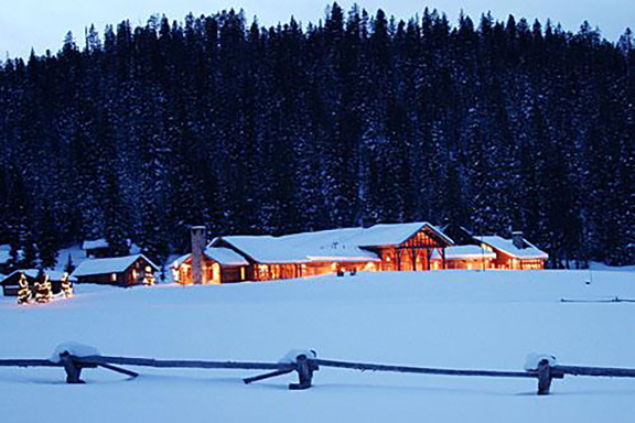 Brooks lake winter view