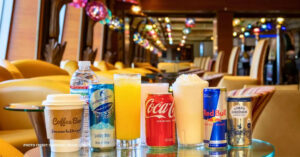 A variety of drinks provided as included extras