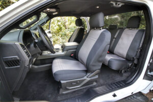 Comfortable seat covers in a truck