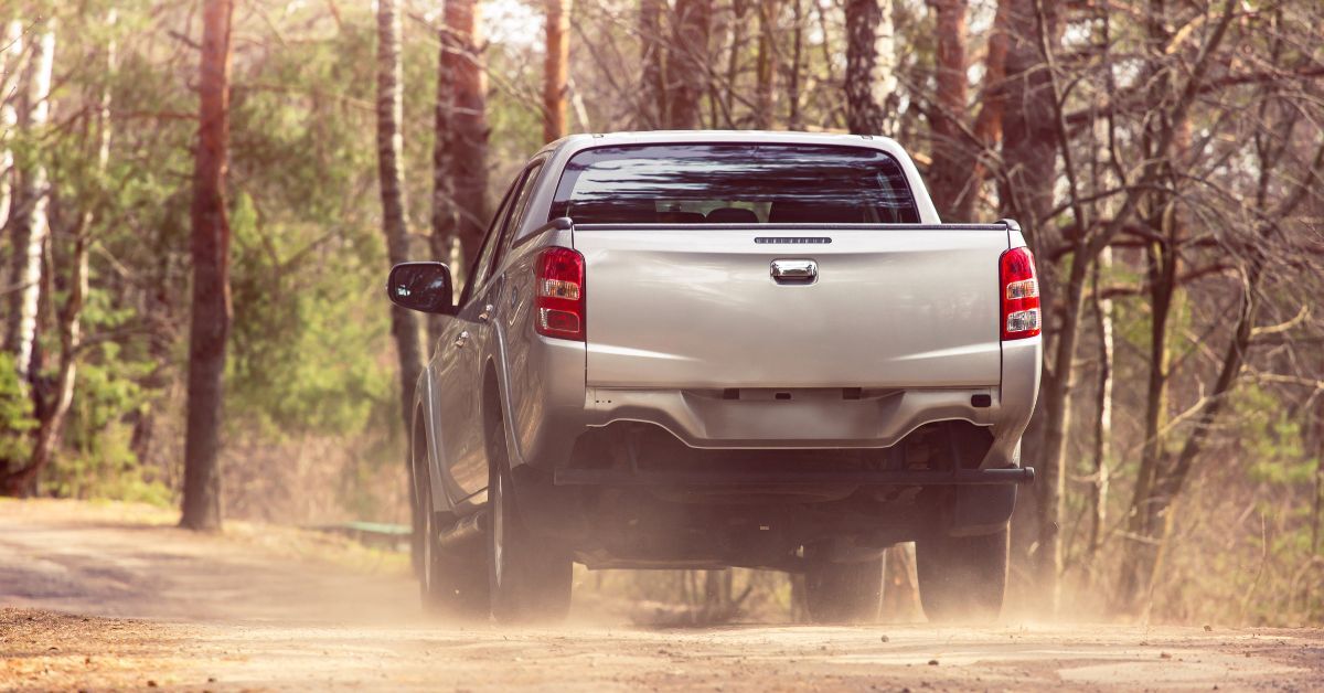 Truck on dirt road