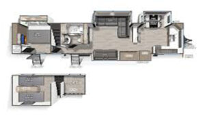 RV layout showing its size