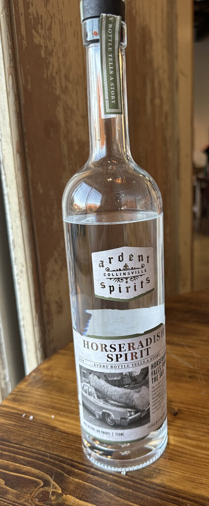 A bottle of Horseradish Vodka. Photo Robin O'Neal Smith