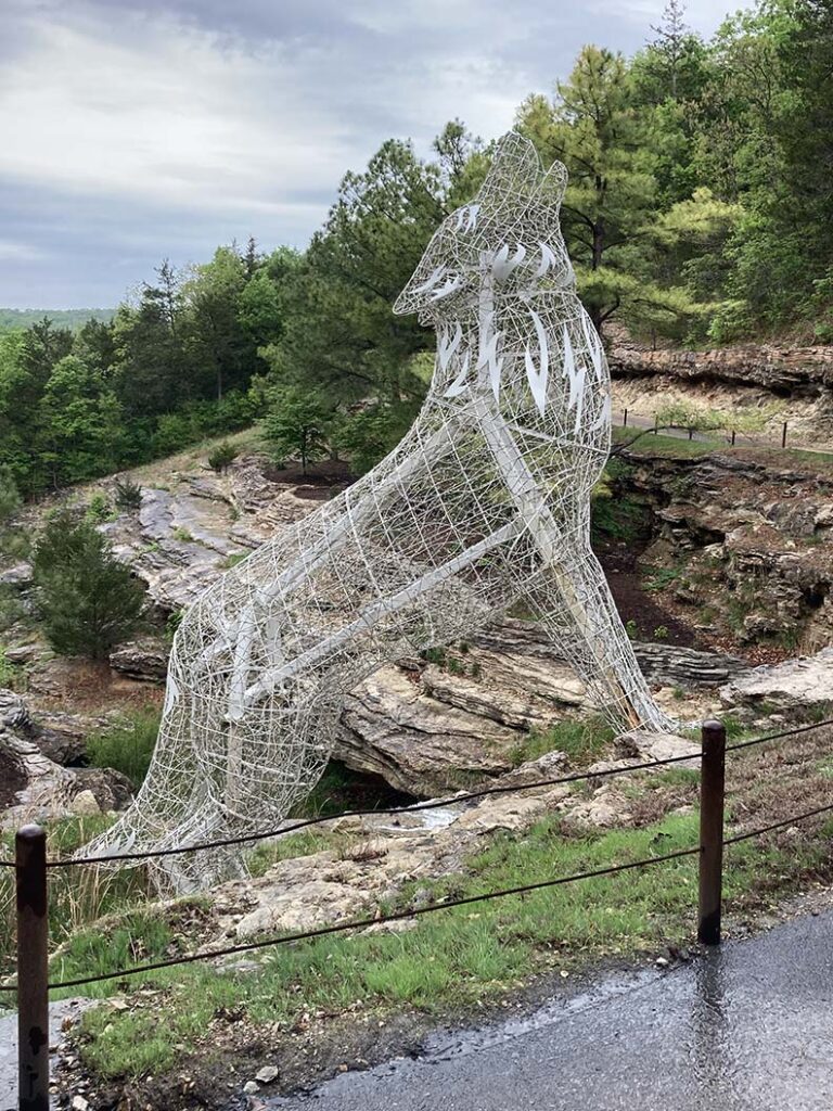 Metal animal sculpture