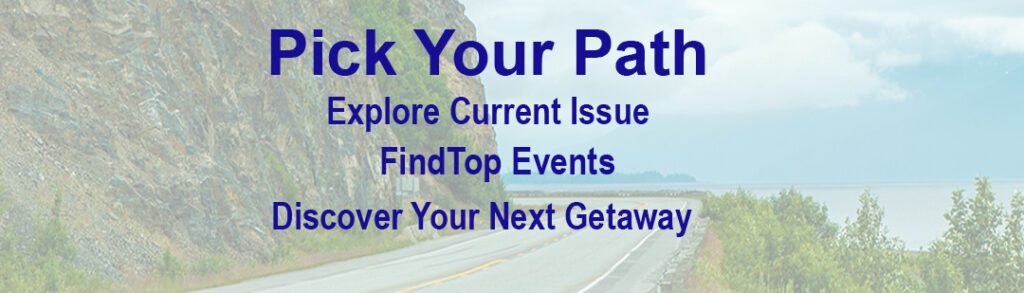 a highway around a mountain with pick your path statement