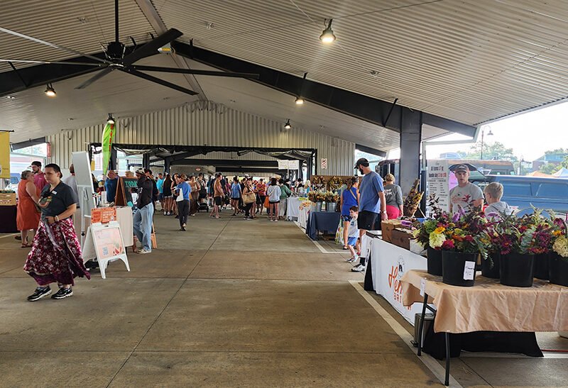 View of a farmers market