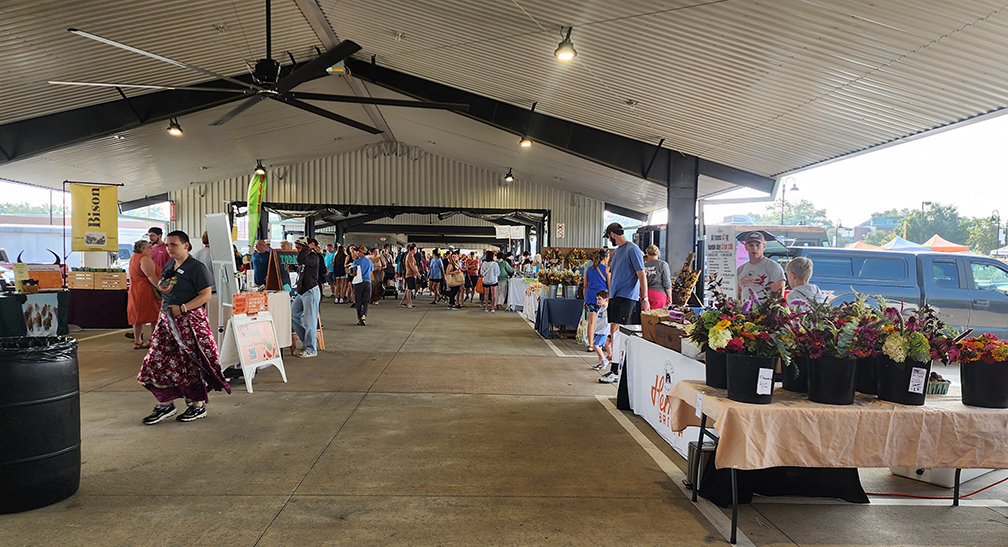 View of a farmers market