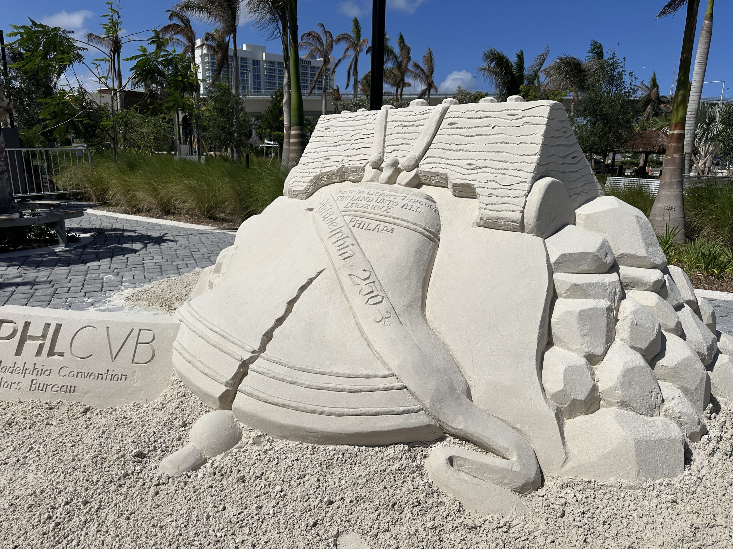 Sand Sculpture of the Liberty Bell.