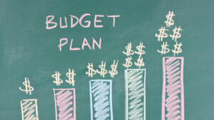Budget plan drawn in chalk