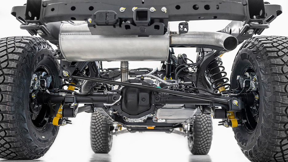 a suspension system for underneath a truck