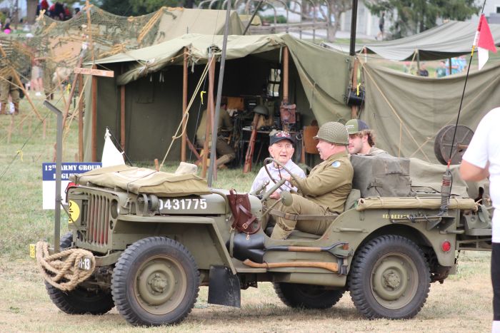 An army jeep