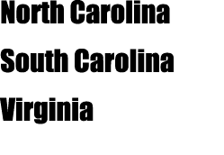 North Carolina South Carolina Virginia 