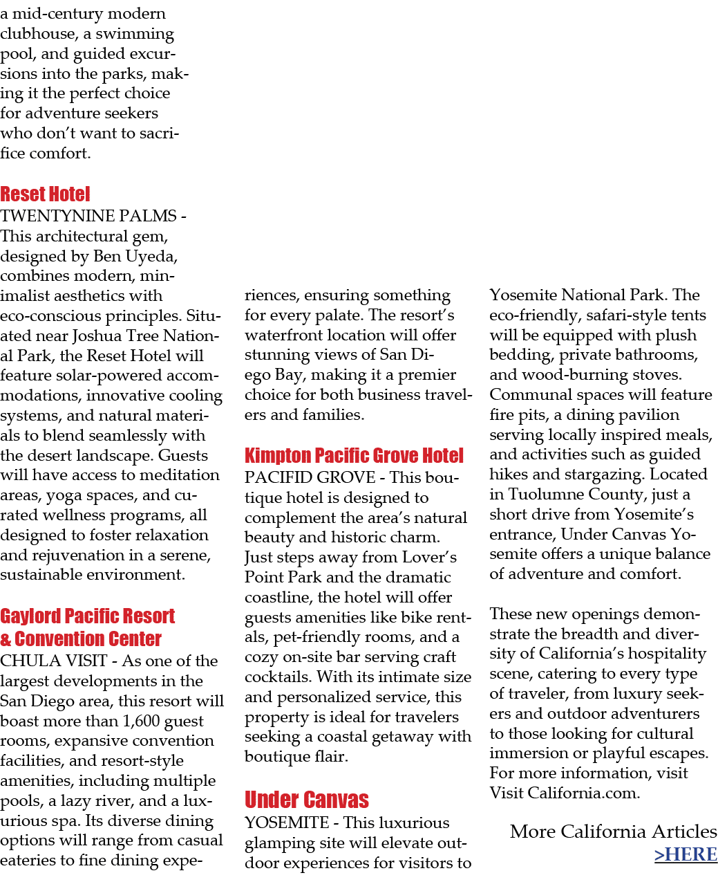 a mid century modern clubhouse, a swimming pool, and guided excursions into the parks, making it the perfect choice f...