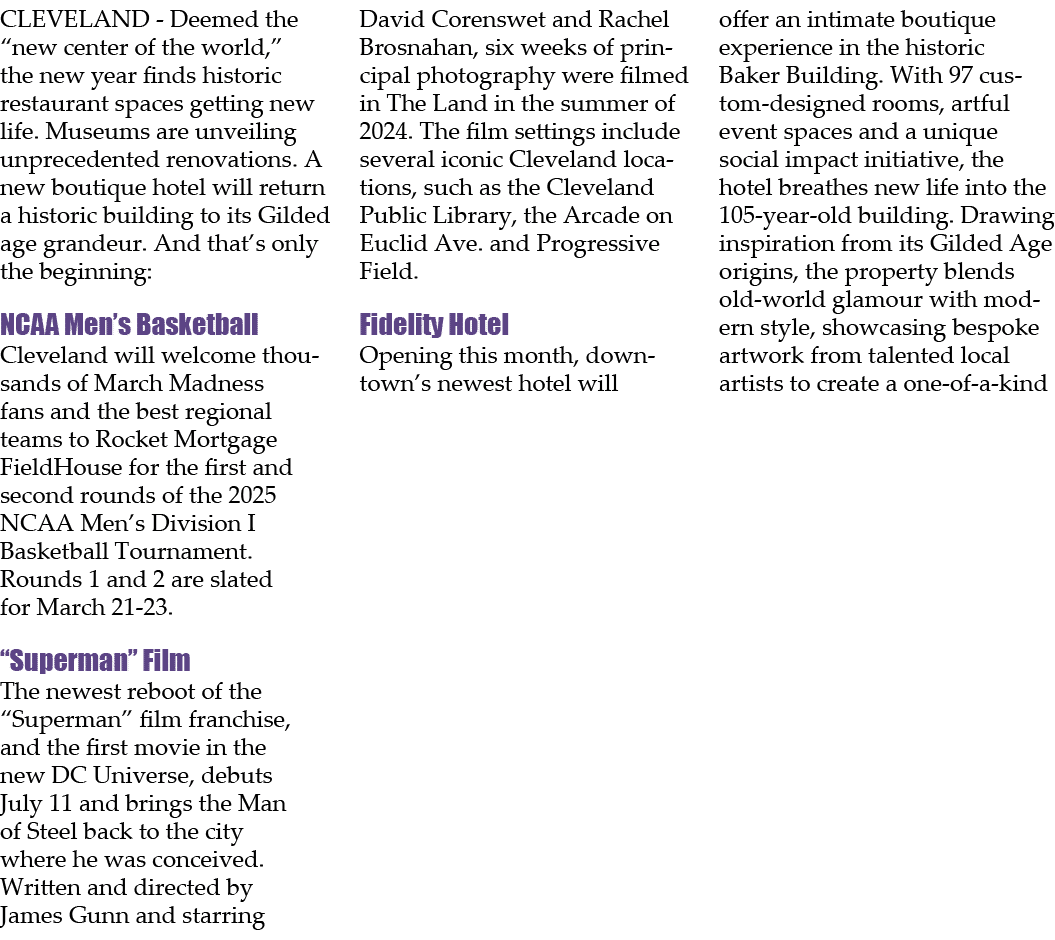 CLEVELAND Deemed the “new center of the world,” the new year finds historic restaurant spaces getting new life. Museu...