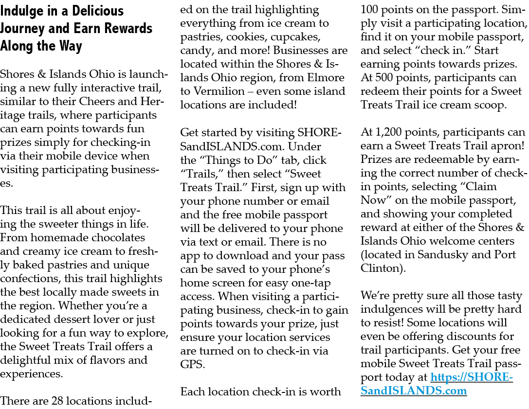 Indulge in a Delicious Journey and Earn Rewards Along the Way Shores & Islands Ohio is launching a new fully interact...