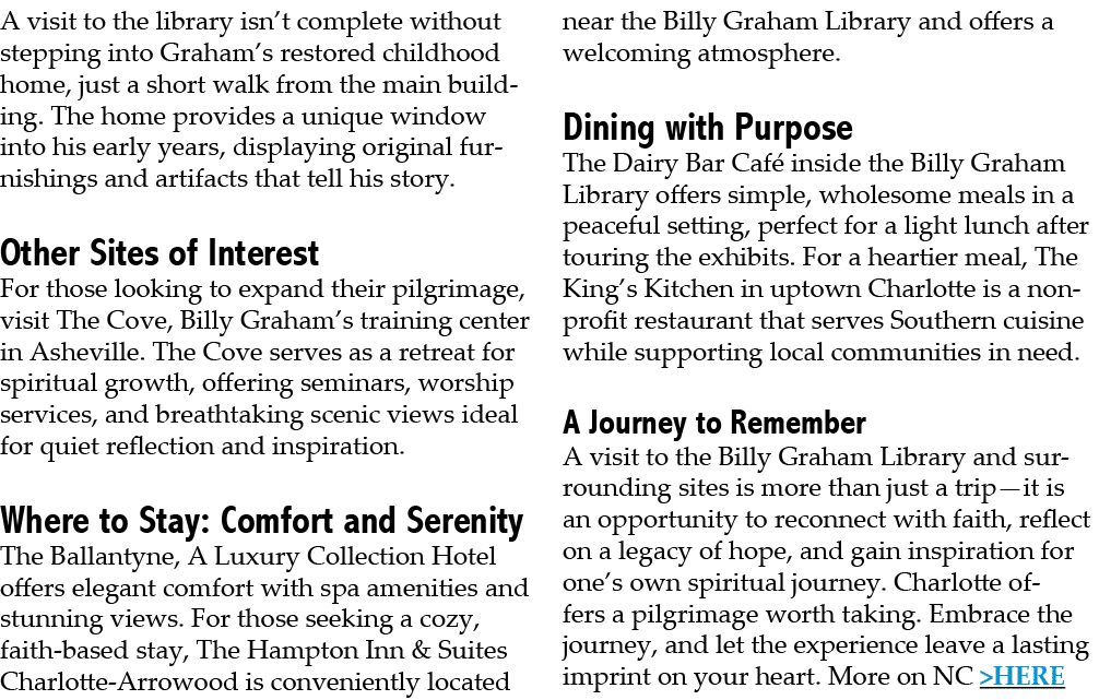 A visit to the library isn’t complete without stepping into Graham’s restored childhood home, just a short walk from ...