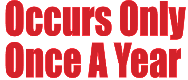 Occurs Only Once A Year 