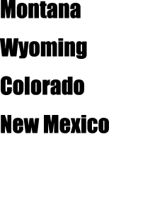 Montana Wyoming Colorado New Mexico