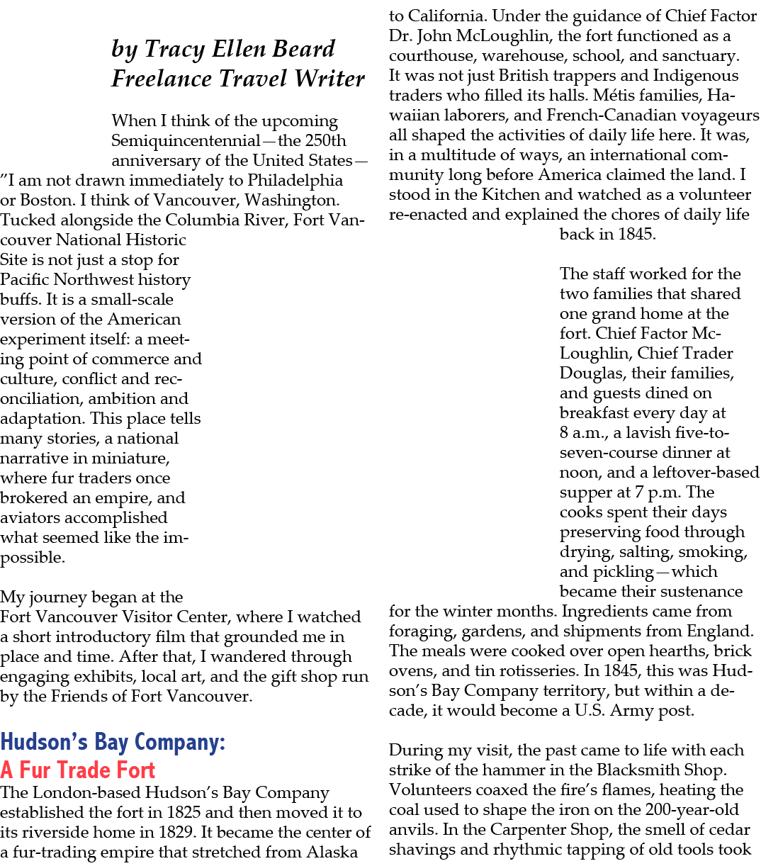  by Tracy Ellen Beard Freelance Travel Writer When I think of the upcoming Semiquincentennial—the 250th anniversary o...