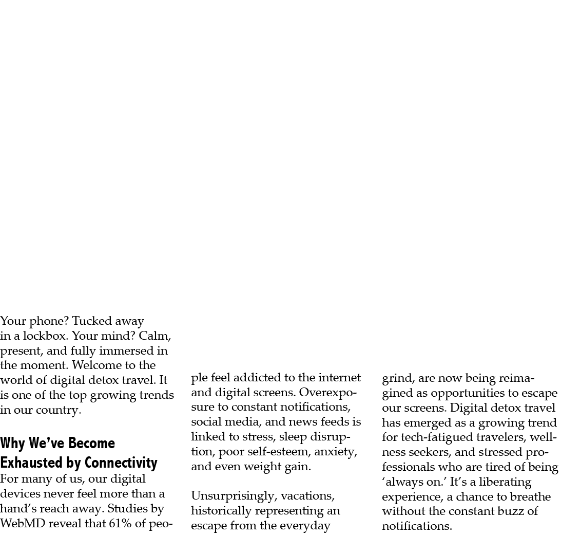  Your phone? Tucked away in a lockbox. Your mind? Calm, present, and fully immersed in the moment. Welcome to the wor...